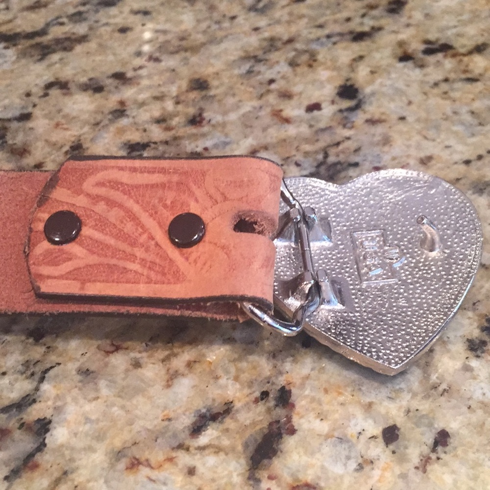 💙turquoise/brown heart belt buckle💙 - Picture 4 of 4